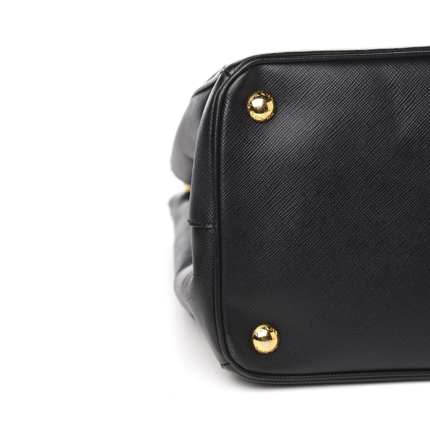 Saffiano Medium Galleria Double Zip Tote Black
