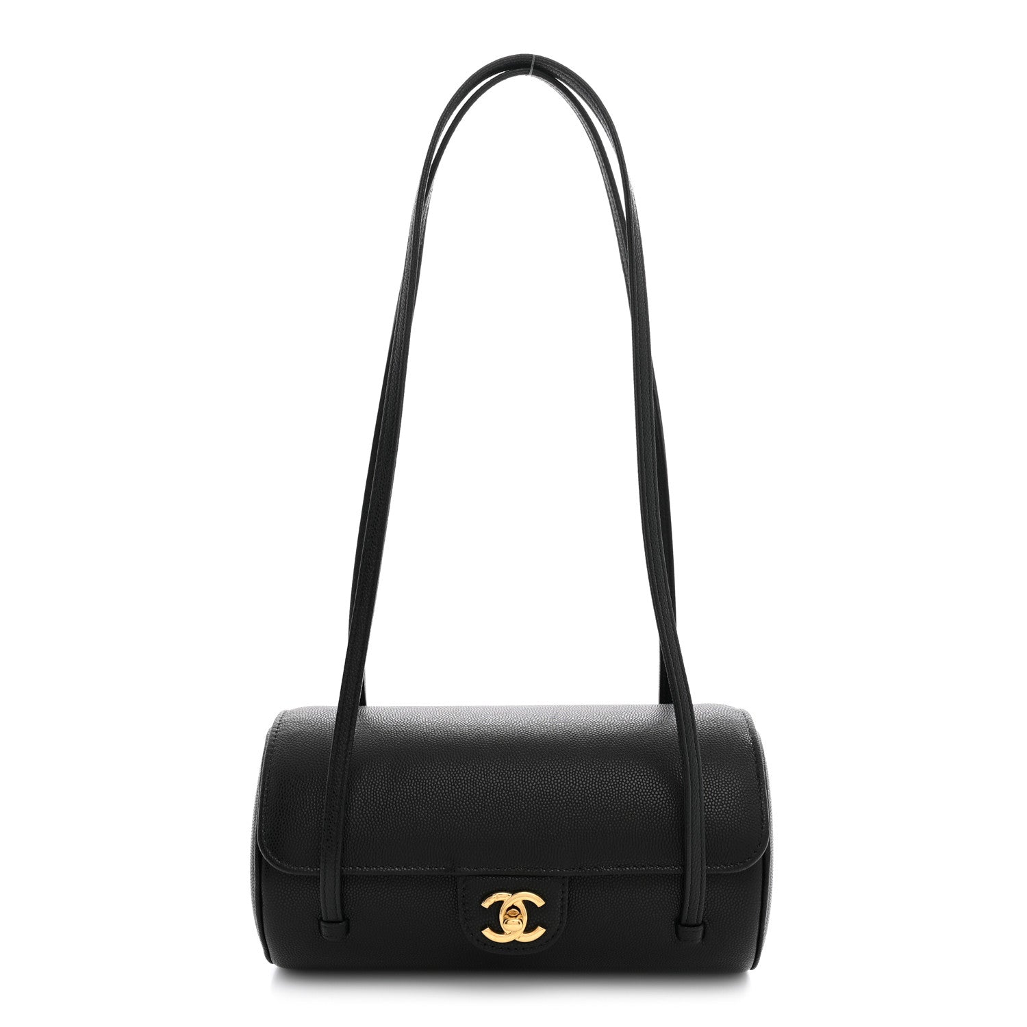 Chanel Shiny Caviar Preppy Coco Small Bowling Bag Black 1 of 10