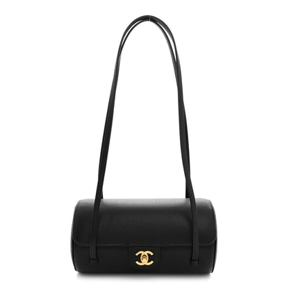 Chanel Shiny Caviar Preppy Coco Small Bowling Bag Black 1 of 10