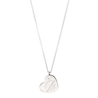Tiffany Sterling Silver Return To Double Heart Necklace 1 of 7