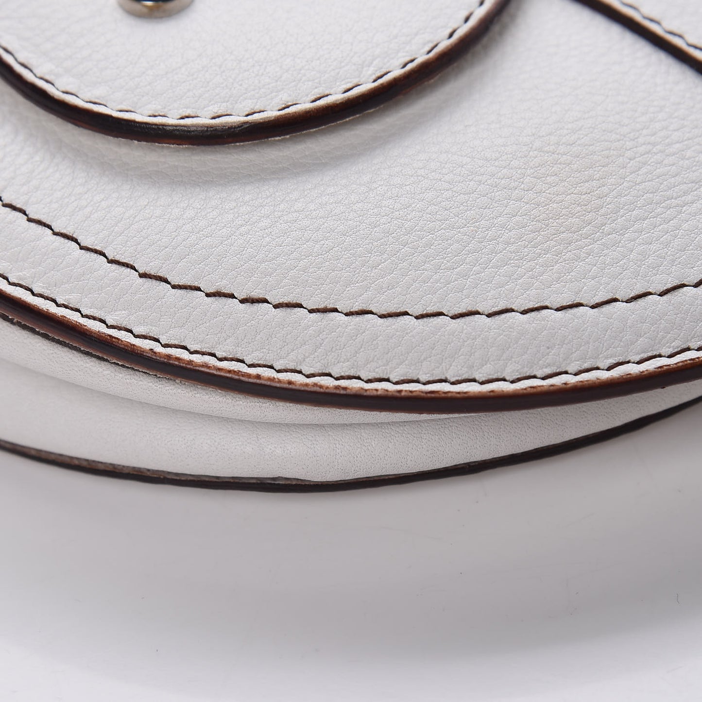 Calfskin Saddle Bag White