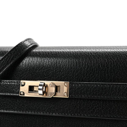 Hermes Chevre Chamkila Kelly Wallet To Go Black 7 of 10