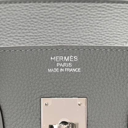 Hermes Togo Bi-Color Birkin 35 Gris Mouette Bleu Agate 6 of 12