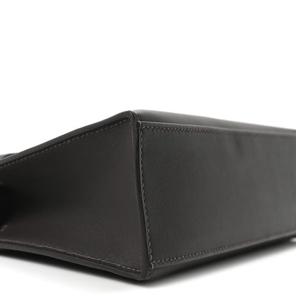 Hermes Swift Kelly Pochette Clutch Bai Brun 8 of 9
