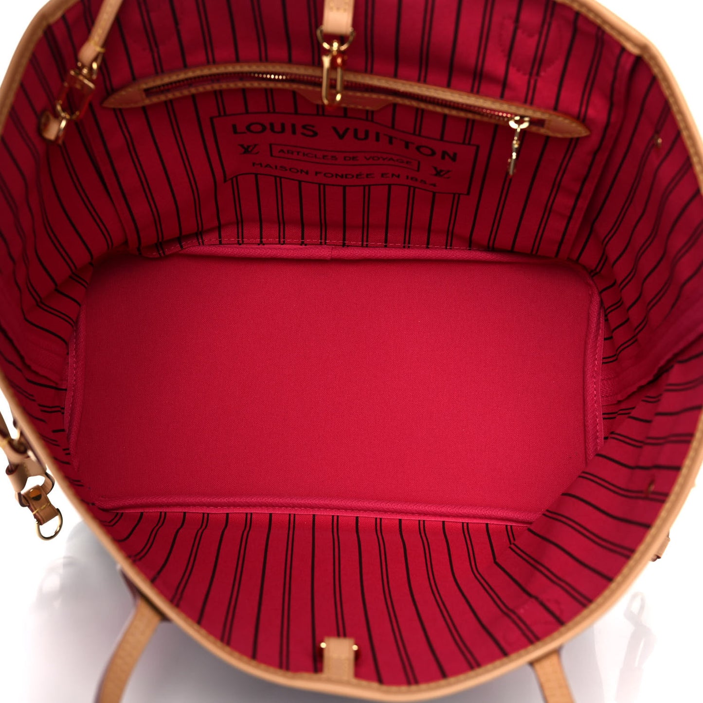 Monogram Bay Neverfull MM Rose Ballerine Poppy