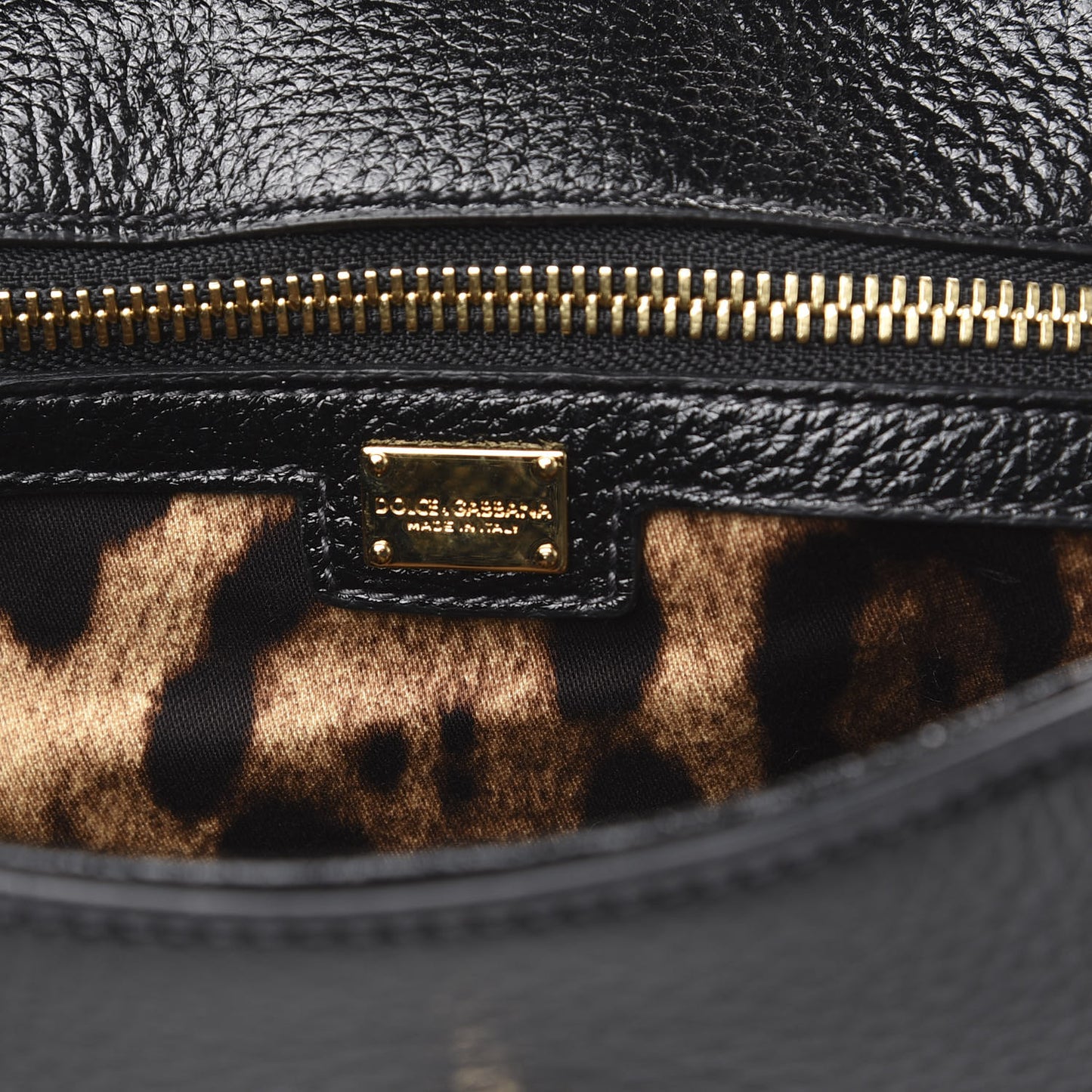 Grained Deerskin Large Miss Sicily Satchel Black