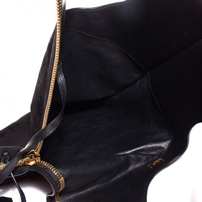 Tom Ford Suede Large Alix Padlock And Zip Shoulder Bag Black 6 of 14