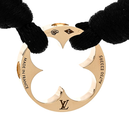 Louis Vuitton 18K Yellow Gold Empreinte Adjustable Cord Bracelet Black 3 of 4