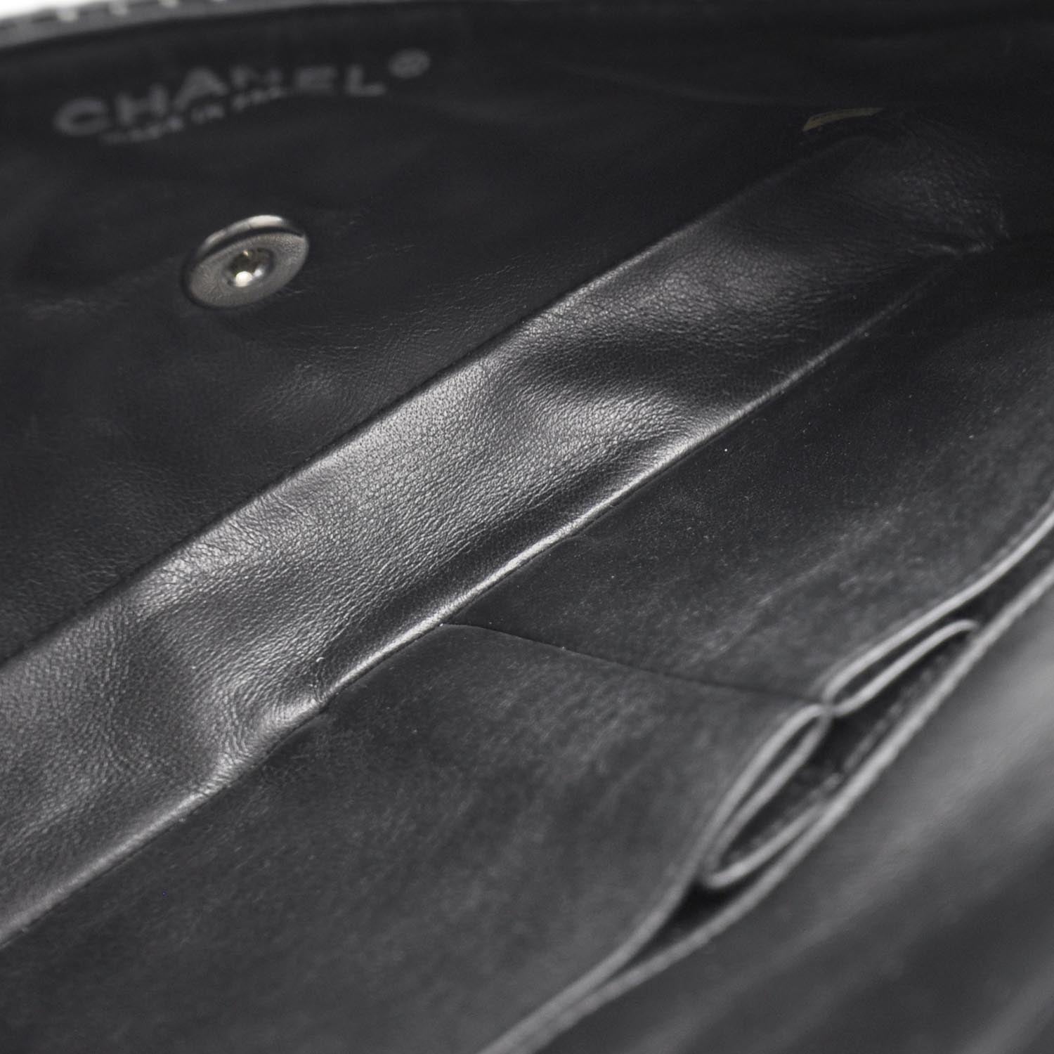 Chanel Lambskin Perforated East West Flap Black 6 of 11