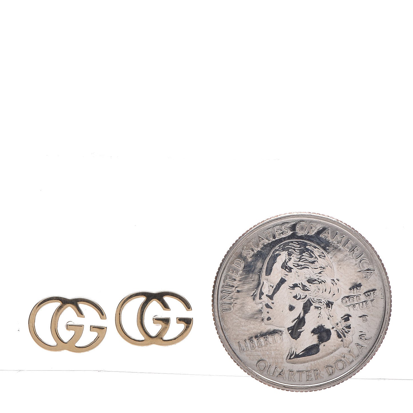 18K Yellow Gold GG Tissue Stud Earrings