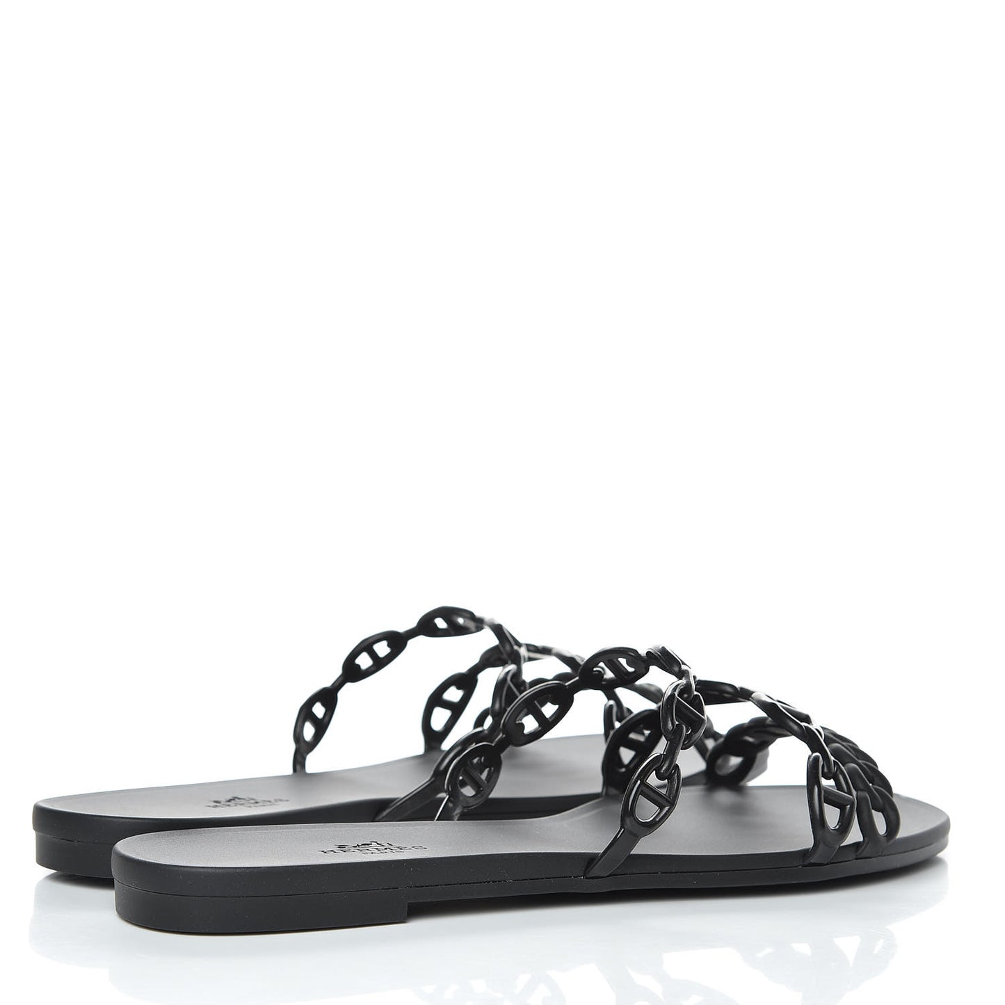 Rubber Chaine d'Ancre Rivage Sandals 40 Black