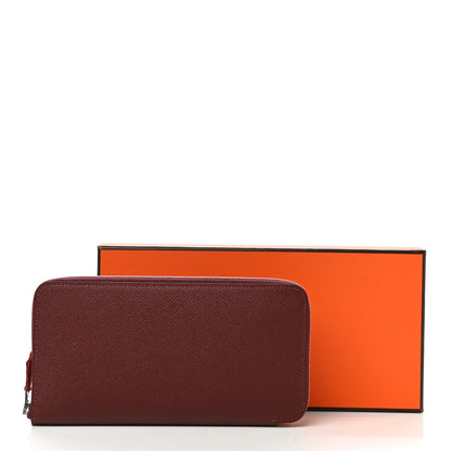 Hermes Epsom Silk'In Wallet Rouge Grenat Rose Eglantine 7 of 7