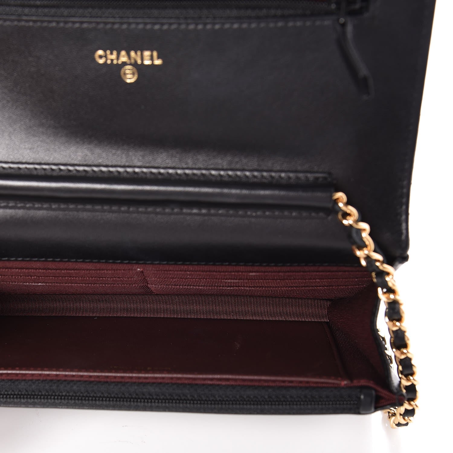 Chanel Lambskin Quilted Wallet On Chain WOC Black 5 of 9