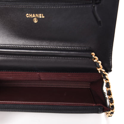 Chanel Lambskin Quilted Wallet On Chain WOC Black 5 of 9