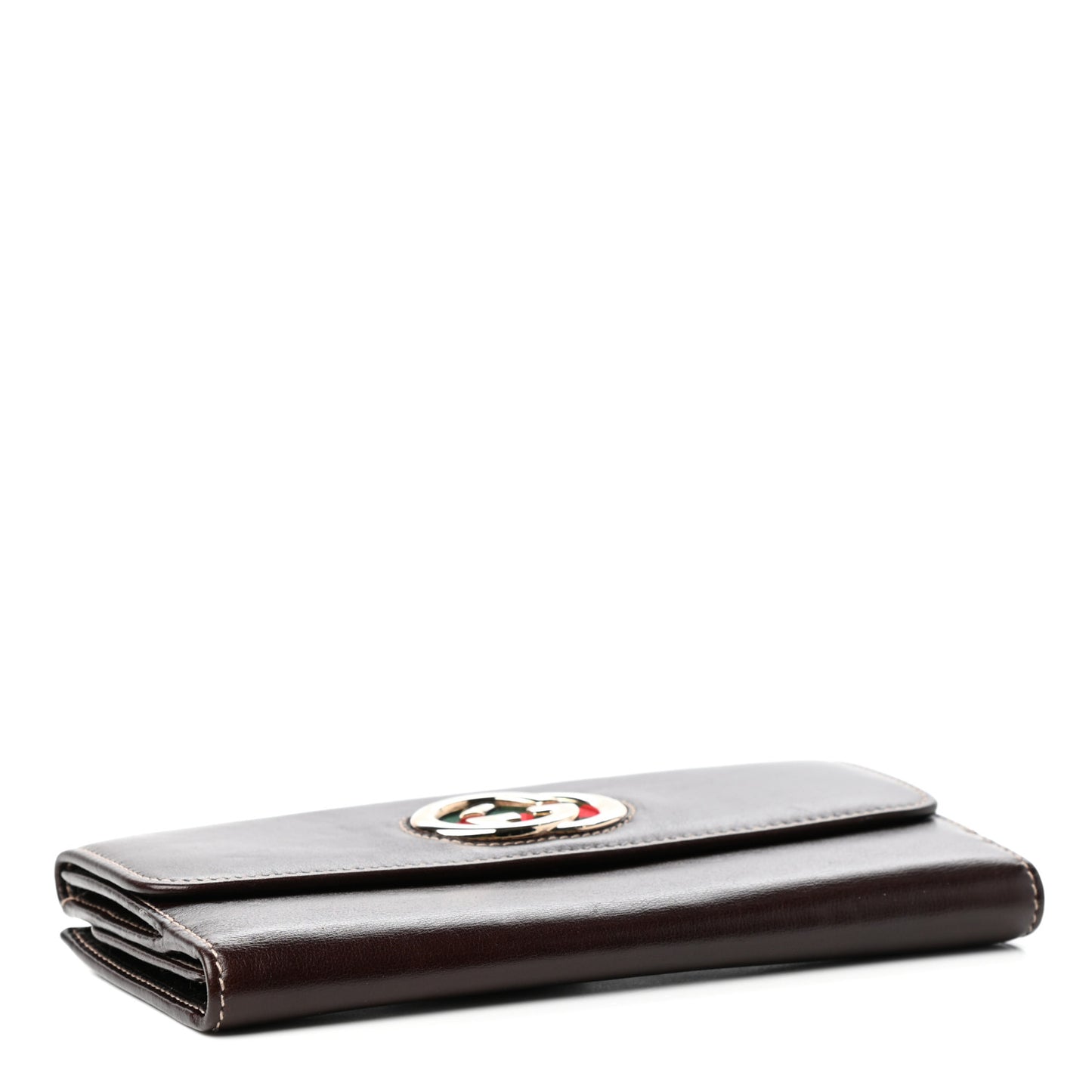 Calfskin Britt Continental Wallet Brown