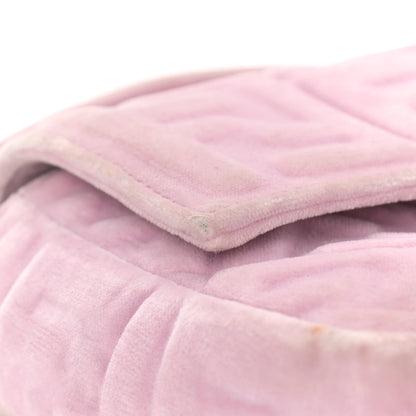Fendi Velvet FF Embossed Baguette Rosa Confetti 11 of 15