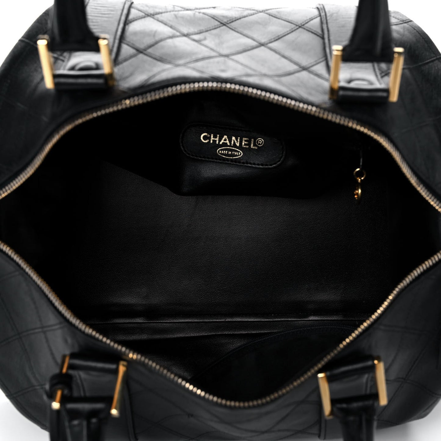 Calfskin Stitched CC Boston Black