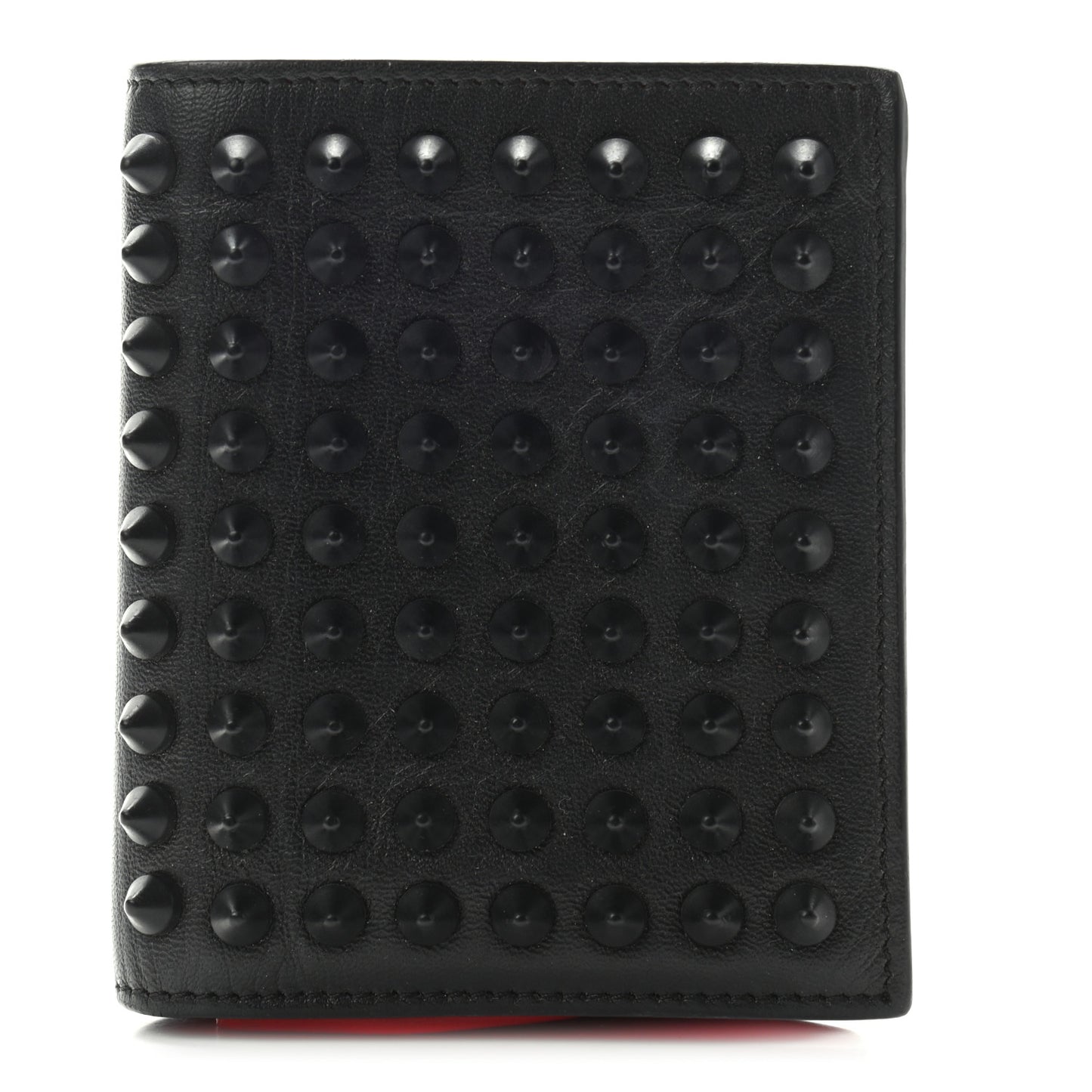 Calfskin Spiked Paros Wallet Black
