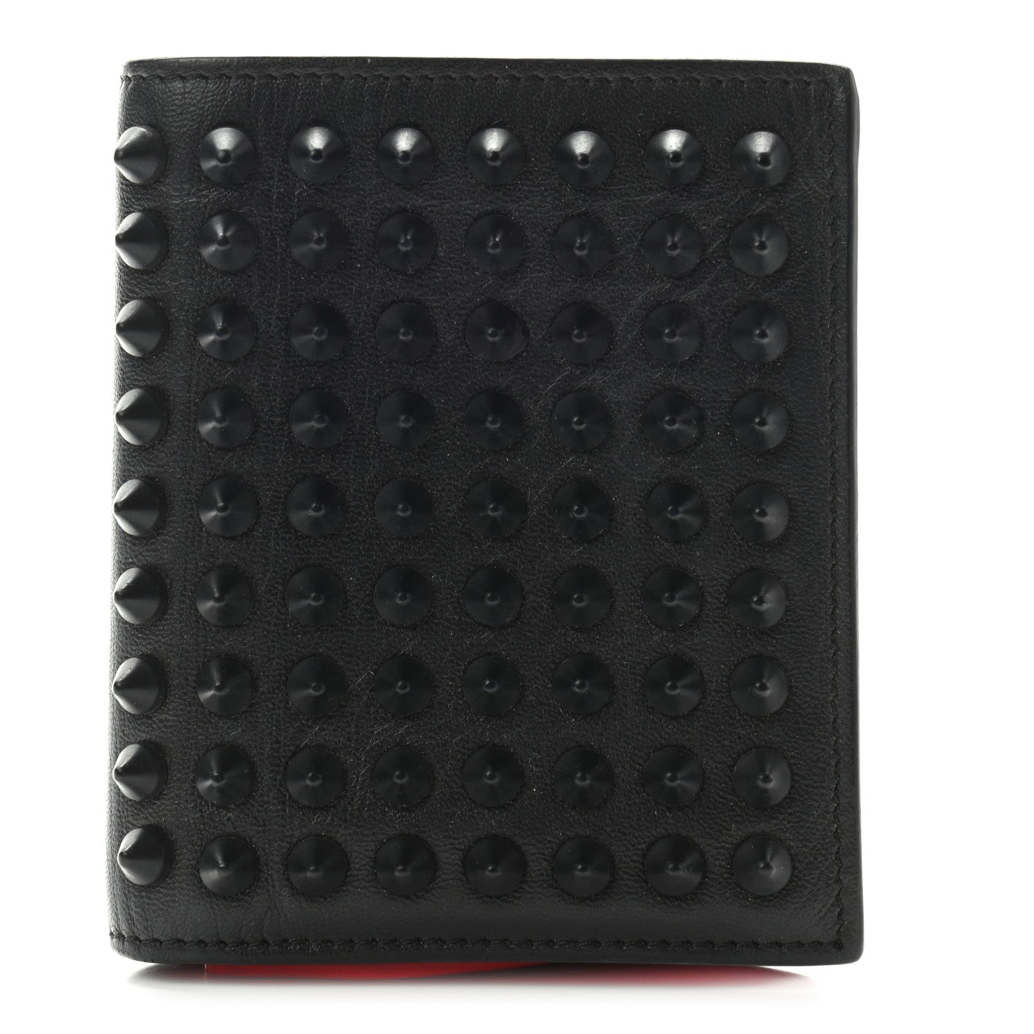Christian Louboutin Calfskin Spiked Paros Wallet Black 1 of 8