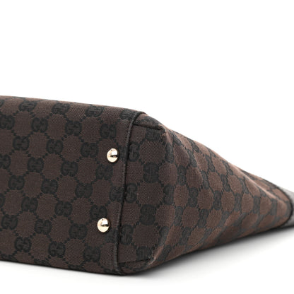Gucci Monogram Crest Tote Brown 10 of 11