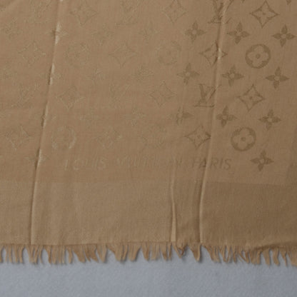 Louis Vuitton Wool Silk Monogram Shawl Dune 4 of 5
