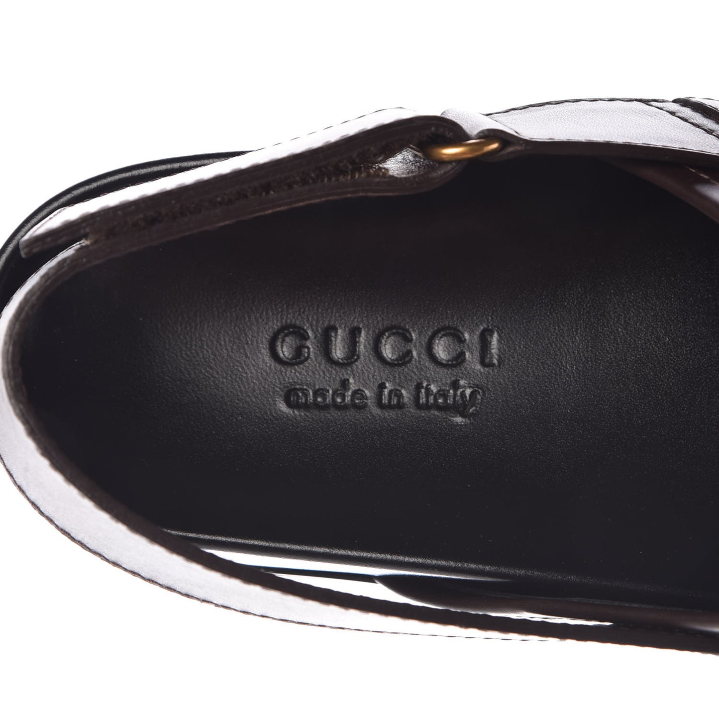 Calfskin Mens Horsebit River Slingback Slippers 9 Cocoa