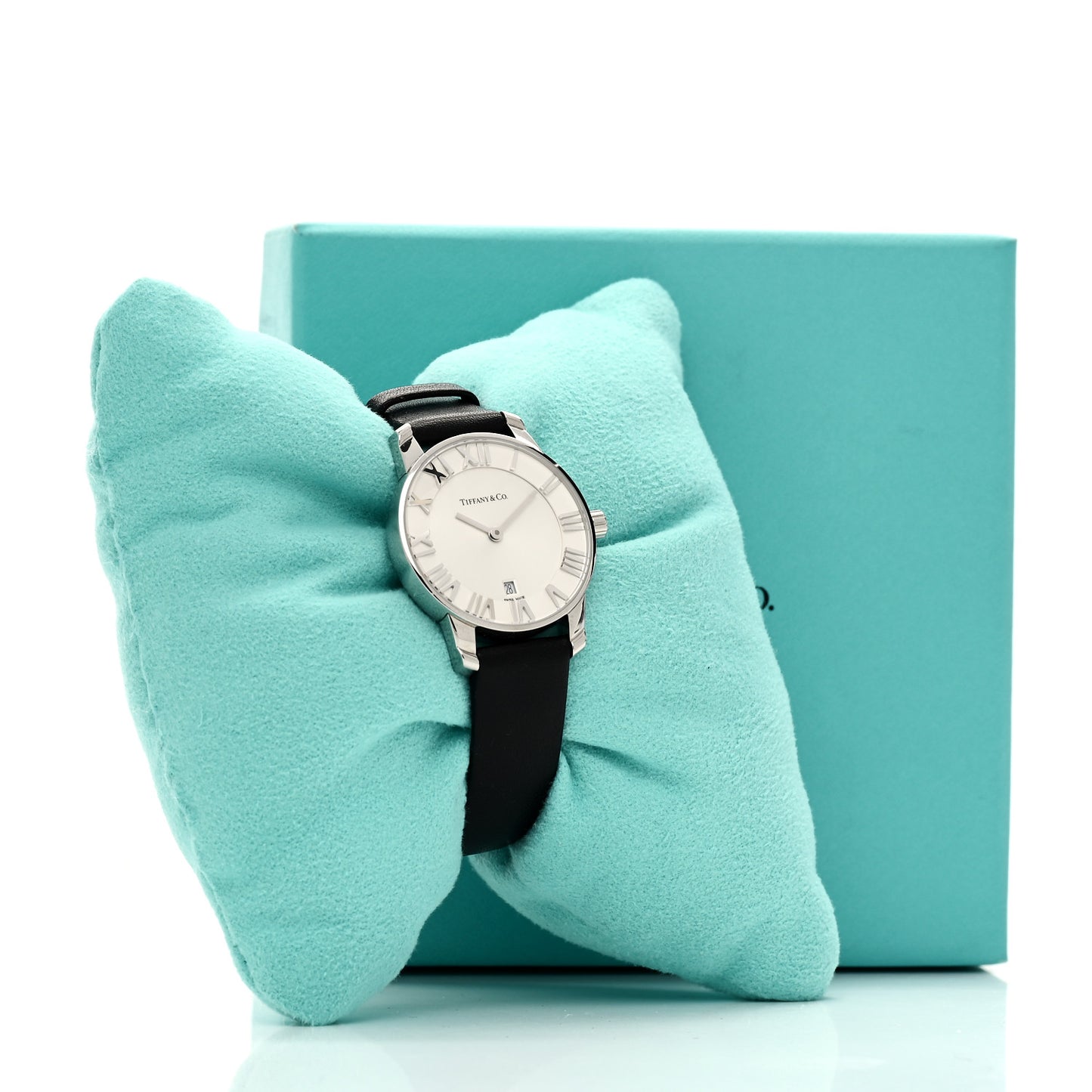 Stainless Steel Calfskin 29mm Atlas 2-Hand Quartz Watch