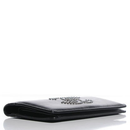 Chanel Lambskin Studded CC Yen Wallet Black 4 of 8