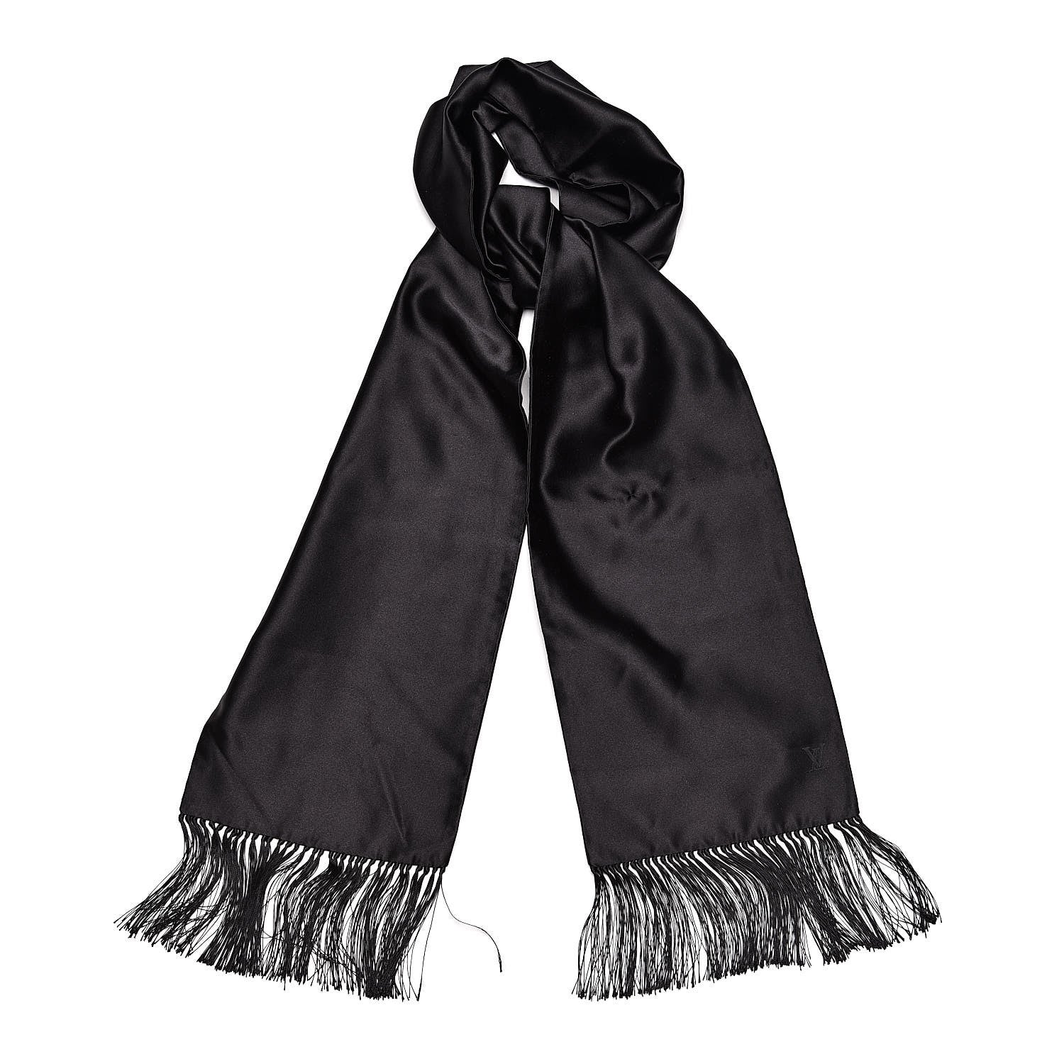 Louis Vuitton Silk Tuxedo Scarf Black 3 of 4