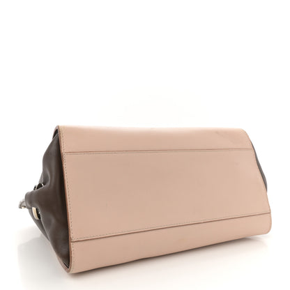 Salvatore Ferragamo Calfskin Snakeskin Medium Sofia Satchel Beige Brown Multicolor 4 of 17