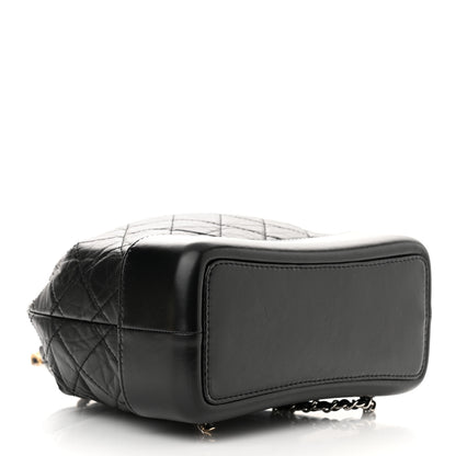 Chanel Aged Calfskin Quilted Small Gabrielle Backpack Black 4 of 10