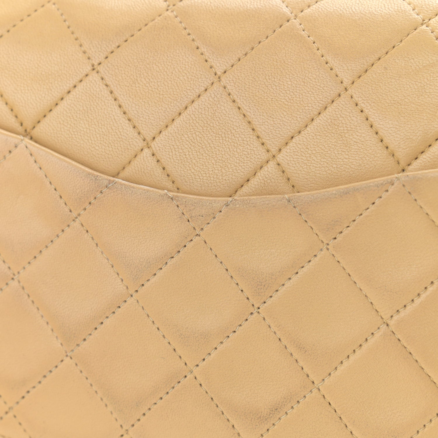 Chanel Lambskin Quilted Medium Double Flap Beige 12 of 14
