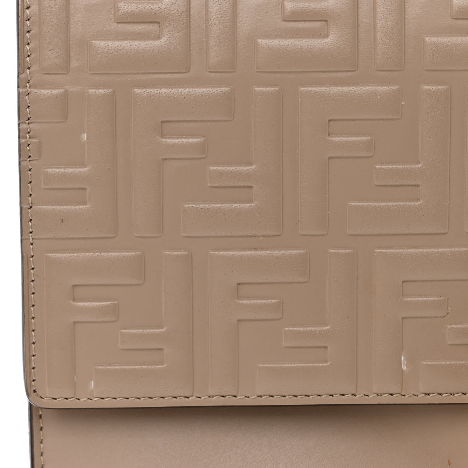 Fendi Vitello Liberty FF 1974 Embossed Kan I Shoulder Bag Tortora 16 of 18