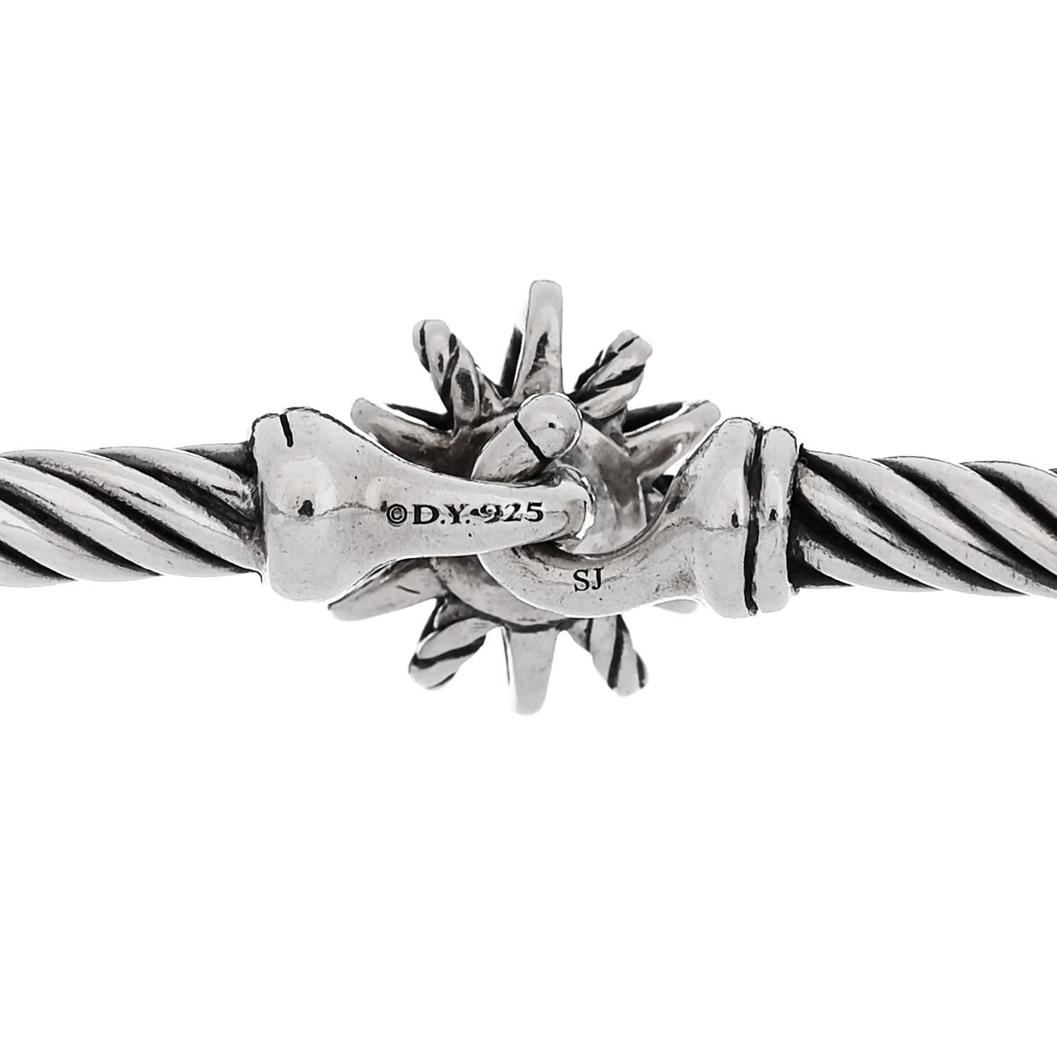David Yurman Sterling Silver Diamond Starburst Bracelet 3 of 3