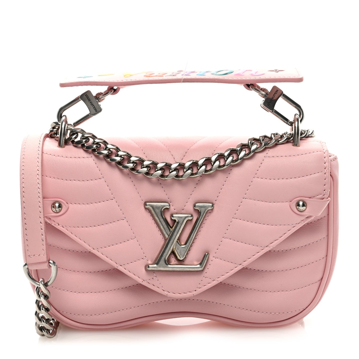 Calfskin New Wave Chain PM Smoothie Pink