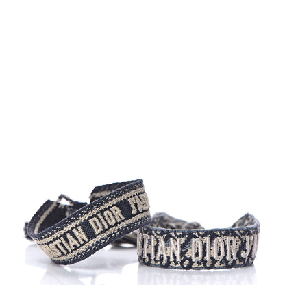 Christian Dior Woven Cotton J'Adior Friendship Bracelet Set Navy 8 of 8