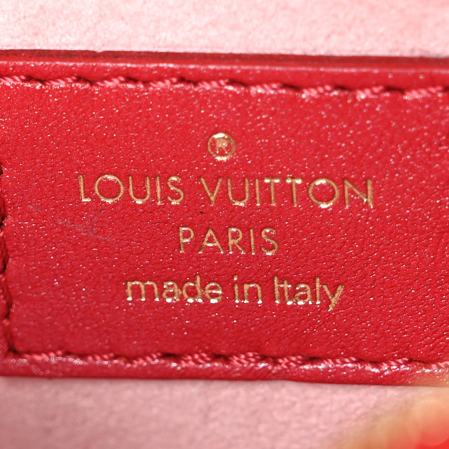 Lambskin Embossed Monogram Fall In Love Sac Coeur Heart Chain Bag Lipstick Red