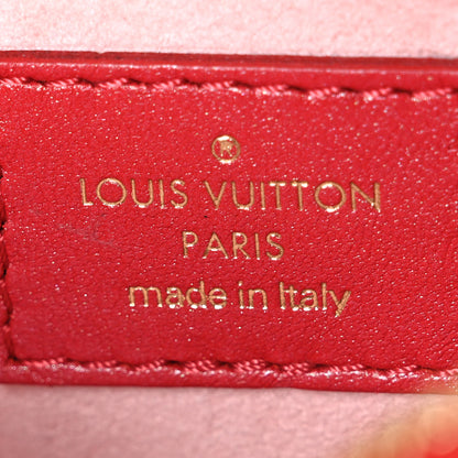 Louis Vuitton Lambskin Embossed Monogram Fall In Love Sac Coeur Heart Chain Bag Lipstick Red 6 of 9