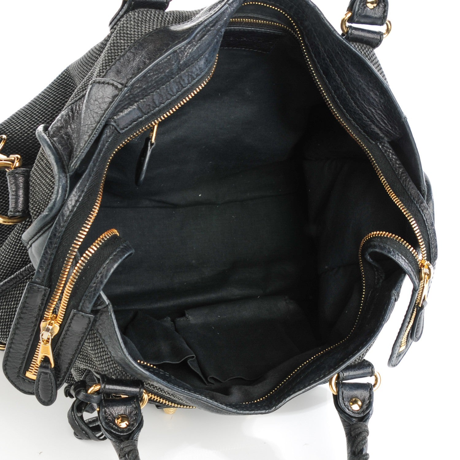 Balenciaga Agneau Canvas Giant 12 Gold Hardware City Black 6 of 9