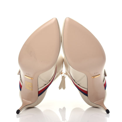 Gucci Nappa Sylvie Ankle Boots 38.5 Mystic White 5 of 8