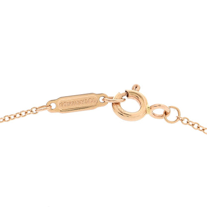 Tiffany 18K Rose Gold Diamond Extra Mini Heart Pendant Necklace 4 of 6