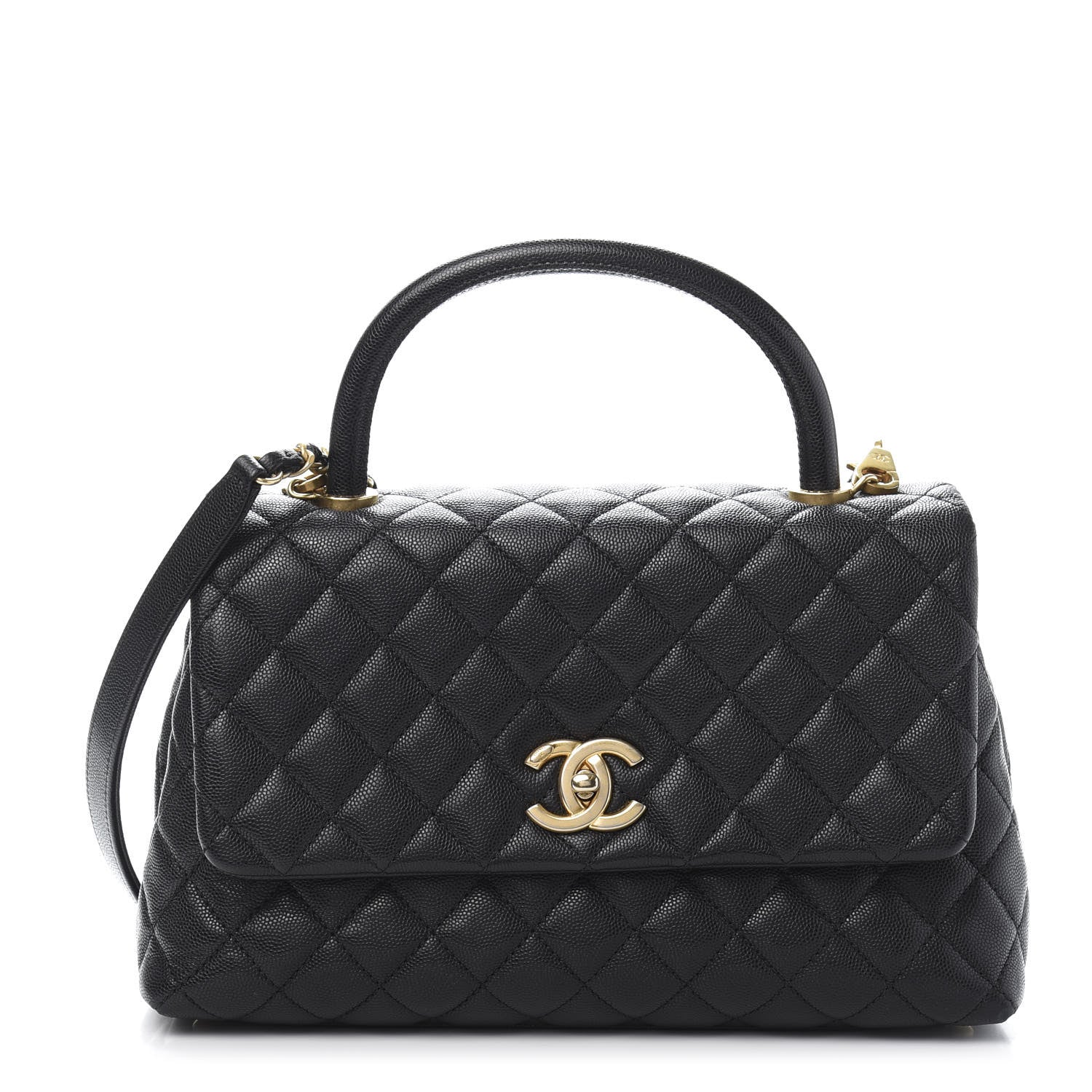 Chanel Caviar Quilted Small Coco Handle Flap Black 1 of 10