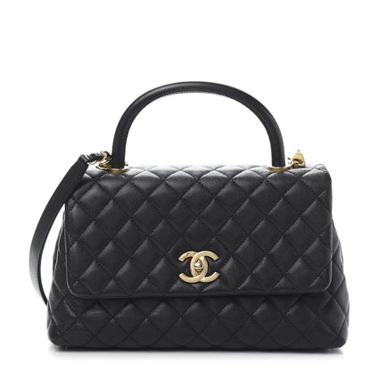 Chanel Caviar Quilted Small Coco Handle Flap Black 1 of 10