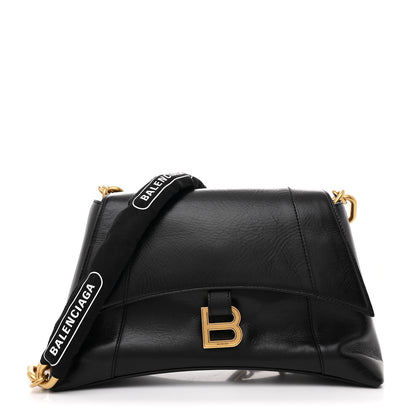 Balenciaga Paper Calfskin S Downtown Chain Shoulder Bag Black 1 of 12
