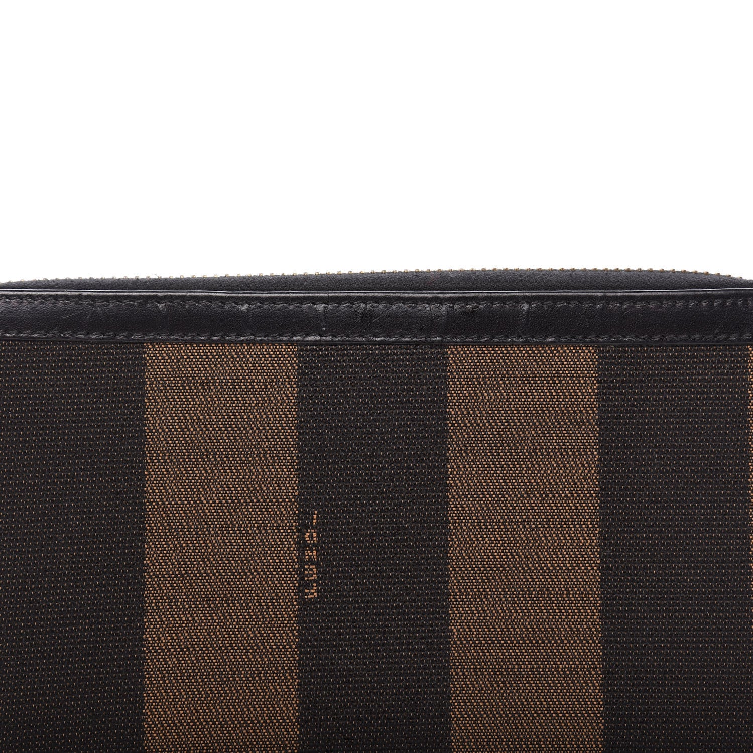 Fendi Pequin Cuoio Vegetale Zip Around Wallet Tobacco Black 10 of 10