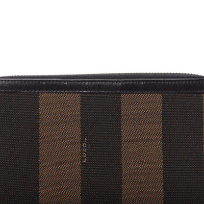 Fendi Pequin Cuoio Vegetale Zip Around Wallet Tobacco Black 10 of 10