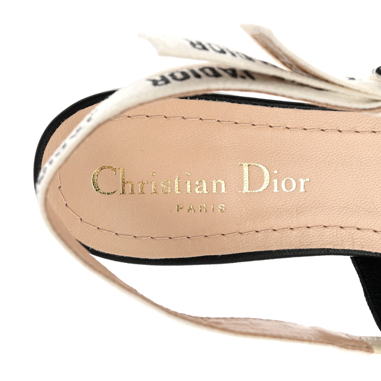 Christian Dior Technical Canvas Ribbon J'Adior Slingback Ballet Flats 36.5 Black 7 of 8