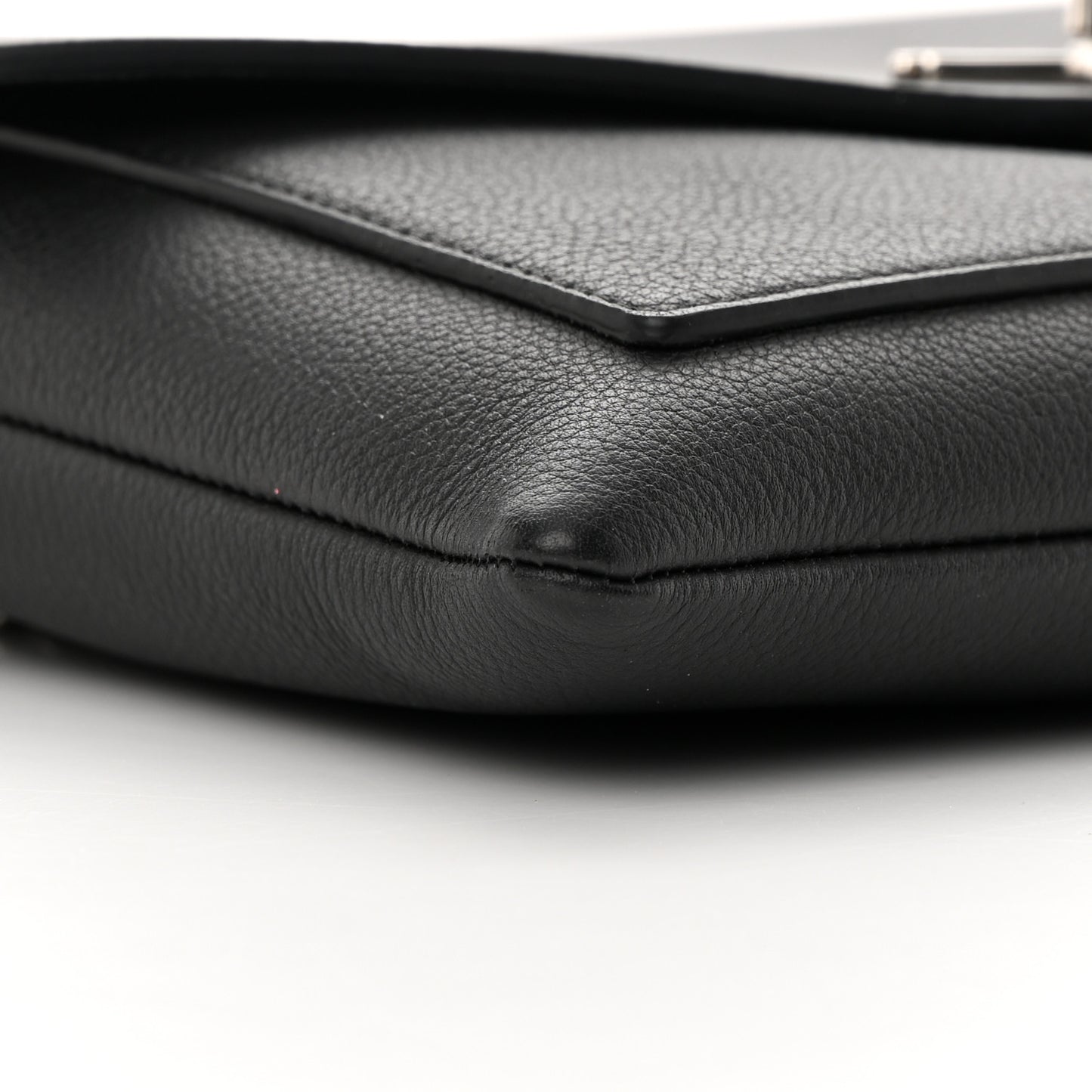 Soft Calfskin My Lockme Pochette Black