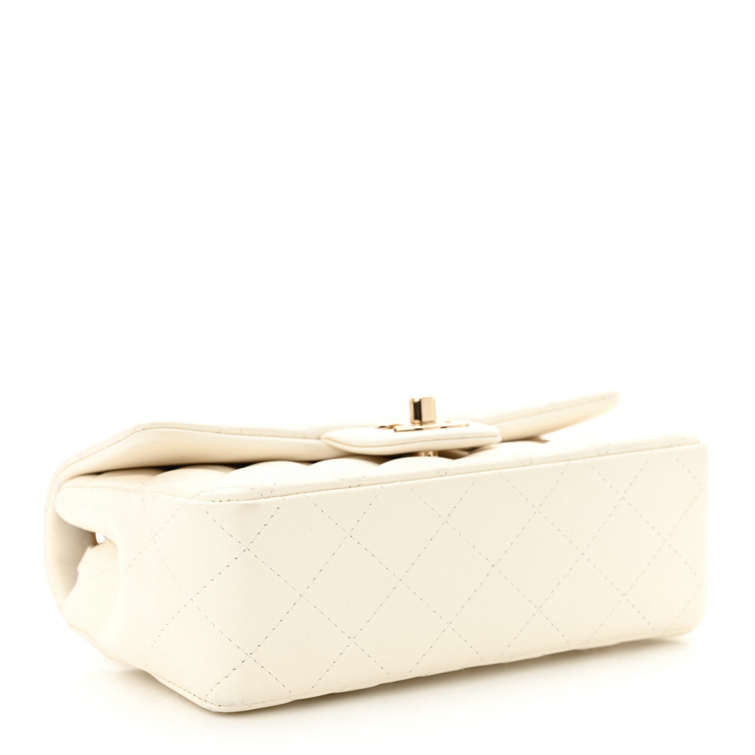 Chanel Lambskin Quilted Mini Rectangular Flap White 4 of 10