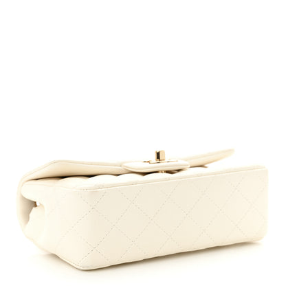 Chanel Lambskin Quilted Mini Rectangular Flap White 4 of 10